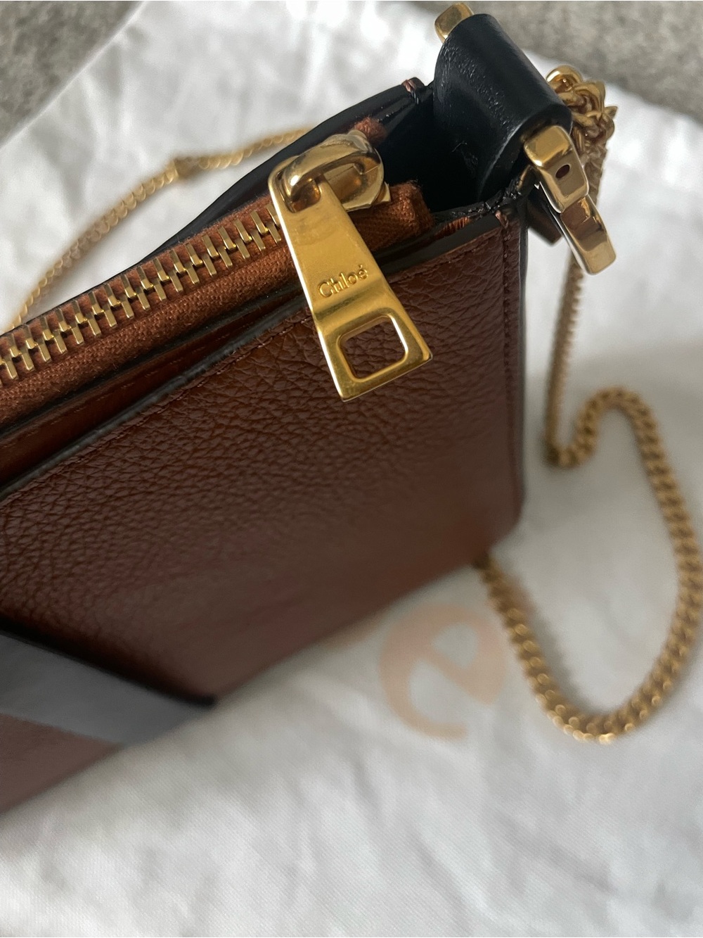 Chloé Marcie Pouch on Chain - Shoulder Bag Crossbody Pouch - Picture 7 of 9